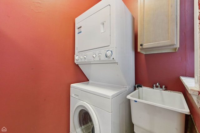 1235 E 53rd St Unit 3, Chicago, IL 60615 - laundry room with estacked washer and dryer and cabinet space