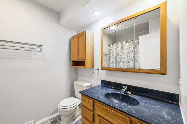 302 S Orr Dr, Normal, IL 61761 - bathroom with vanity, curtained shower, and tile patterned flooring
