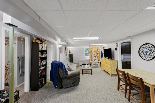 302 S Orr Dr, Normal, IL 61761 - carpeted living area featuring a paneled ceiling