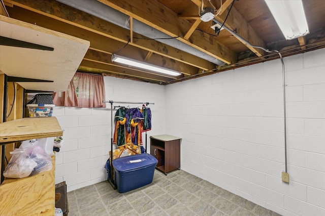 302 S Orr Dr, Normal, IL 61761 - unfinished basement with light floors and concrete block wall