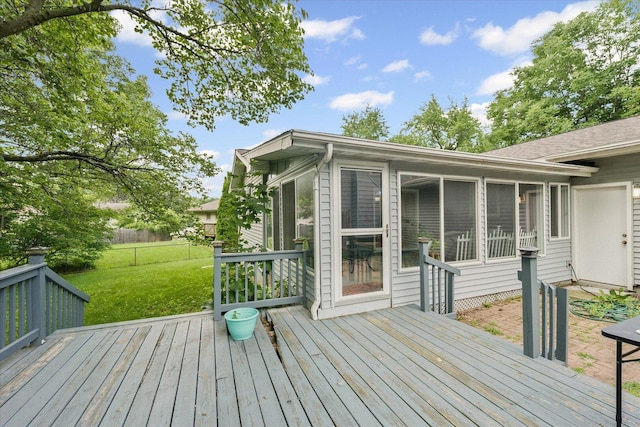 302 S Orr Dr, Normal, IL 61761 - deck with a sunroom