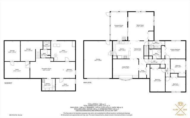 302 S Orr Dr, Normal, IL 61761 - view of floor plan / room layout