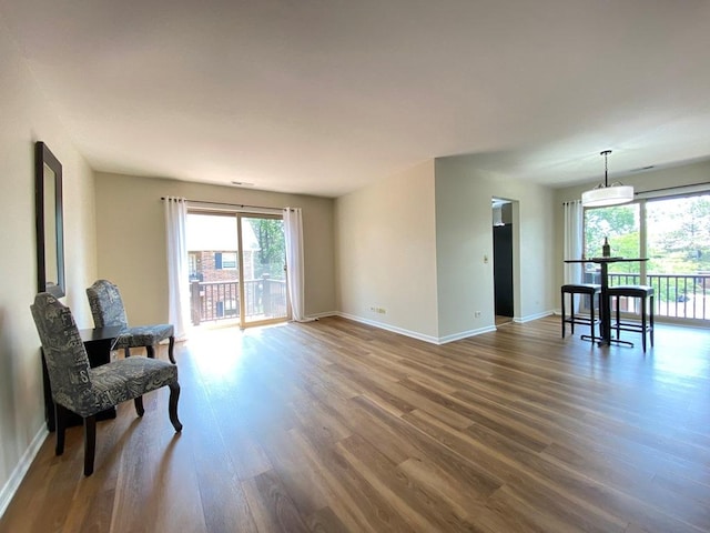 1340 Mcdowell Rd Unit 201, Naperville, IL 60563 - living area with wood finished floors and baseboards