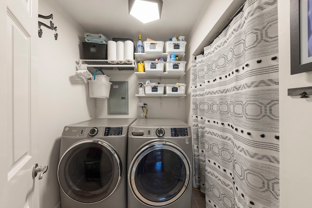 1341 S Sumner St, Wheaton, IL 60189 - laundry area with washing machine and dryer and electric panel