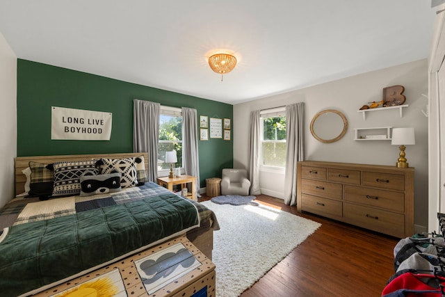 1341 S Sumner St, Wheaton, IL 60189 - bedroom with dark wood finished floors and baseboards