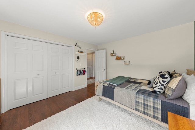 1341 S Sumner St, Wheaton, IL 60189 - bedroom with wood finished floors and a closet