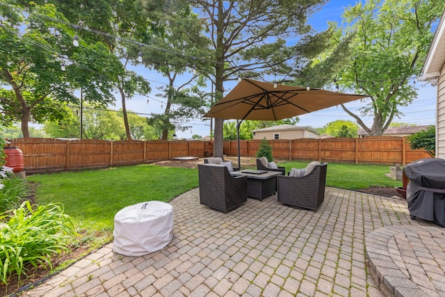 1341 S Sumner St, Wheaton, IL 60189 - fenced backyard featuring a patio area and a grill