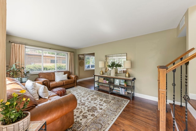 1341 S Sumner St, Wheaton, IL 60189 - living room featuring wood finished floors and baseboards
