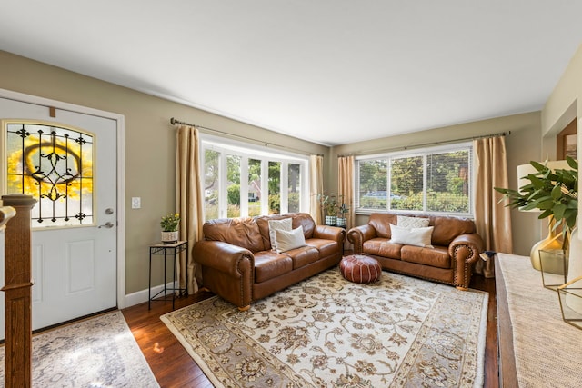 1341 S Sumner St, Wheaton, IL 60189 - living area with dark wood-type flooring