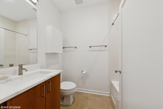 2033 N Damen Ave Unit 2N, Chicago, IL 60647 - bathroom with vanity, tile patterned floors, and tub / shower combination