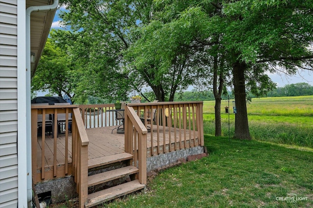 1306 Riverview Dr, Joliet, IL 60431 - wooden terrace with a yard