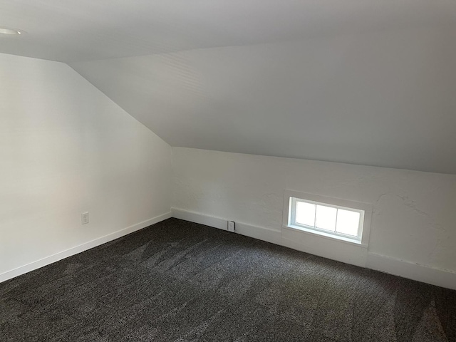 1453 S Oak Ave, Freeport, IL 61032 - additional living space featuring vaulted ceiling and dark carpet