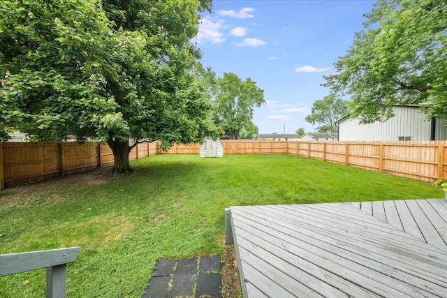 305 E Marshall St, Tolono, IL 61880 - fenced backyard featuring a deck