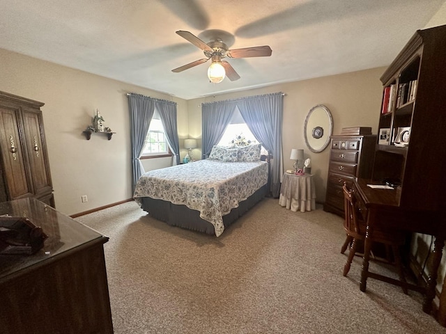 411 1st Ave, Ottawa, IL 61350 - bedroom featuring light colored carpet and a ceiling fan