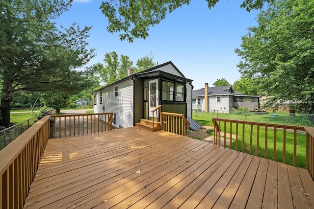 114 Maple St, Mchenry, IL 60051 - view of wooden deck
