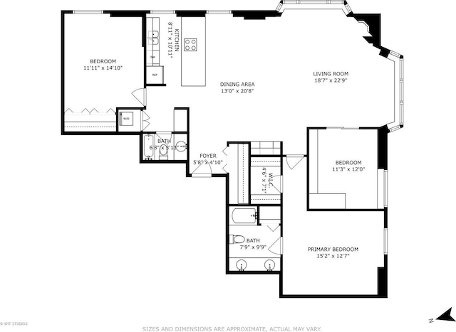 40 E Delaware Pl Unit 1502, Chicago, IL 60611 - view of floor plan / room layout