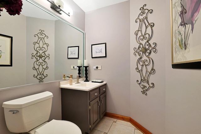 747 Warwick Ct, Carol Stream, IL 60188 - half bath featuring vanity and tile patterned floors