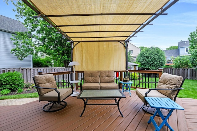 747 Warwick Ct, Carol Stream, IL 60188 - wooden terrace featuring a pergola and an outdoor living space