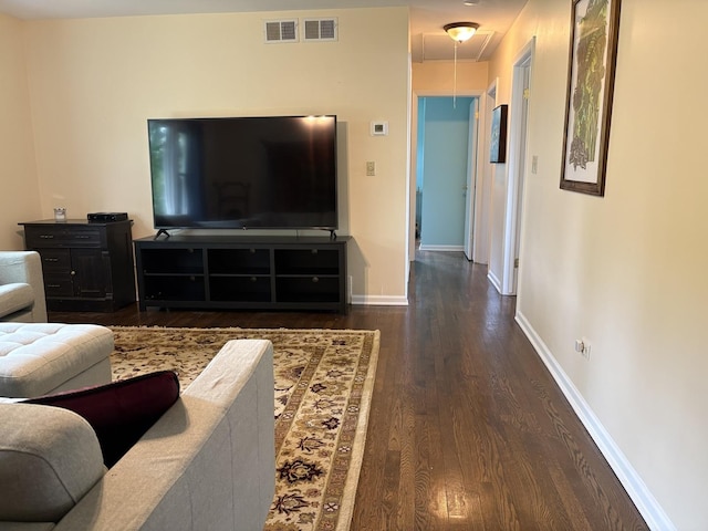 535 N Midlothian Rd, Mundelein, IL 60060 - living room featuring attic access and wood finished floors