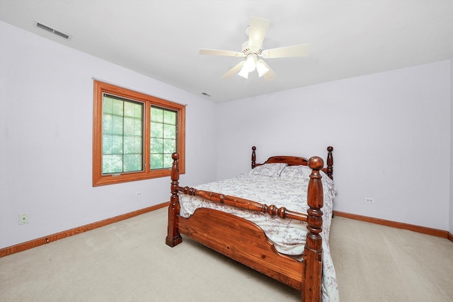 15501 116th Ct, Orland Park, IL 60467 - bedroom with light colored carpet and a ceiling fan