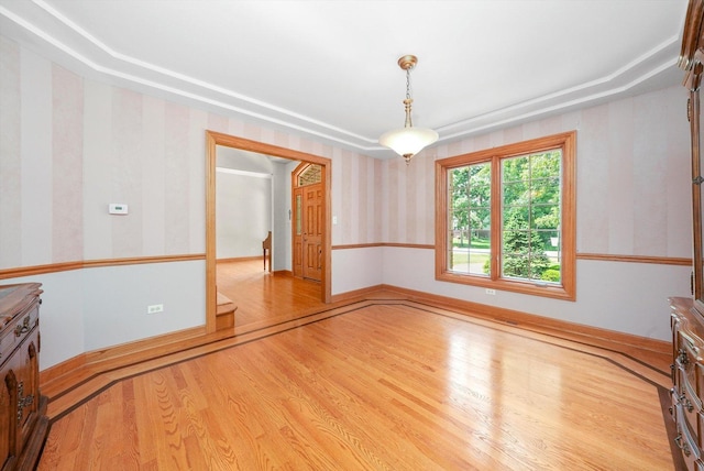 15501 116th Ct, Orland Park, IL 60467 - spare room with wood finished floors and wallpapered walls