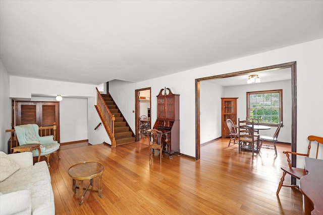 1554 Chickasaw Dr, Naperville, IL 60563 - living area with stairway and light wood finished floors