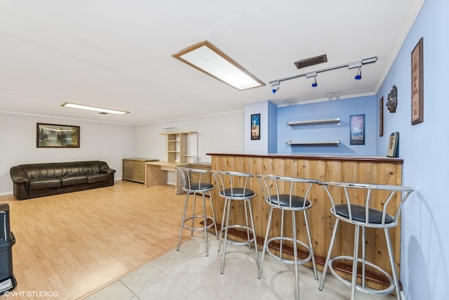 320 Pleasant St, Hoffman Estates, IL 60169 - indoor bar featuring track lighting and crown molding