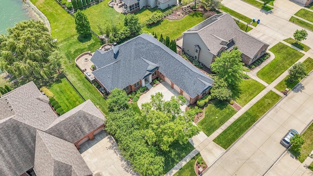 4905 Peifer Ln, Champaign, IL 61822 - aerial view of property and surrounding area featuring a nearby body of water