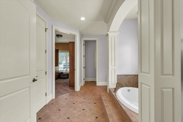 4905 Peifer Ln, Champaign, IL 61822 - detailed view of crown molding, a desk, and built in features
