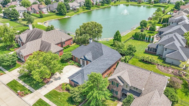 4905 Peifer Ln, Champaign, IL 61822 - aerial view of residential area featuring a large body of water