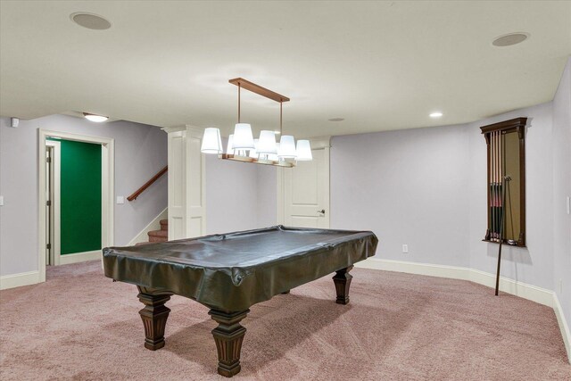 4905 Peifer Ln, Champaign, IL 61822 - recreation room with carpet floors, billiards table, and recessed lighting