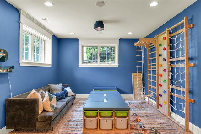 4905 Peifer Ln, Champaign, IL 61822 - rec room with recessed lighting and baseboards