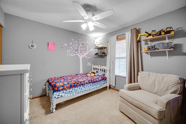 8304 Trumbull Ave, Joliet, IL 60431 - bedroom with light carpet and ceiling fan