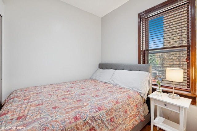 4503 N Ashland Ave Unit 2N, Chicago, IL 60640 - bedroom with vaulted ceiling