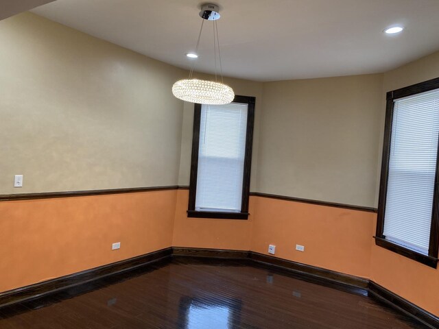 1826 S Drake Ave, Chicago, IL 60623 - empty room featuring wood finished floors and recessed lighting