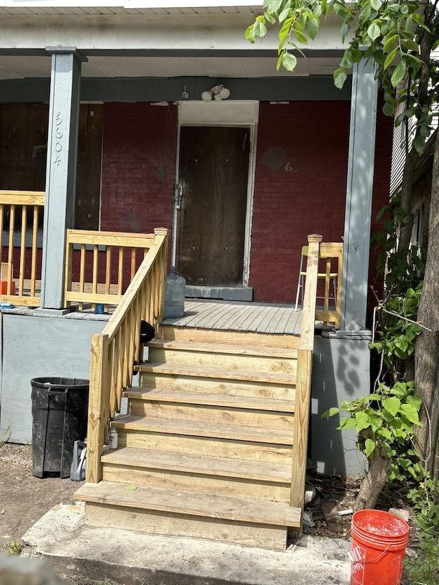 5604 S Morgan St, Chicago, IL 60621 - property entrance with brick siding and covered porch
