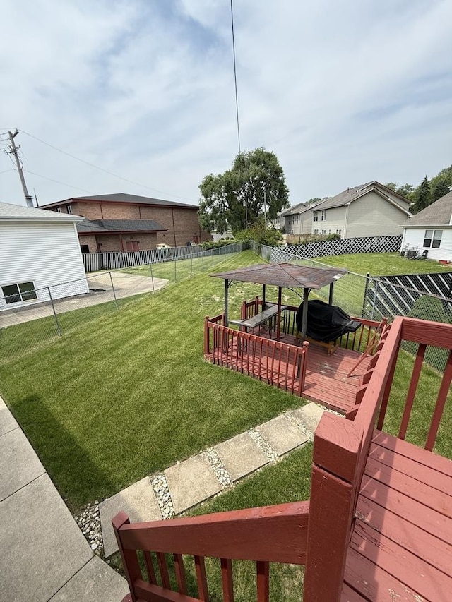 1208 E 154th St, South Holland, IL 60473 - fenced backyard with a deck