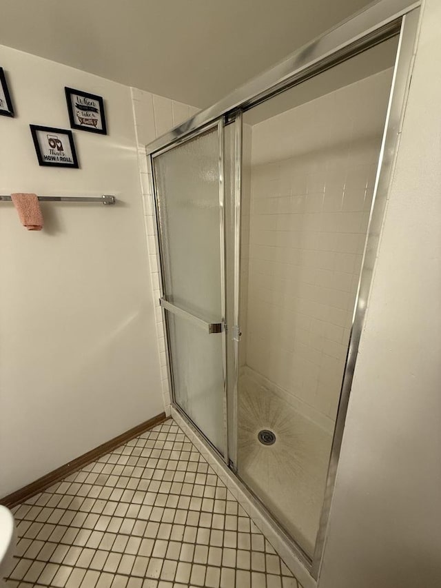 1208 E 154th St, South Holland, IL 60473 - full bathroom with a shower stall and tile patterned flooring