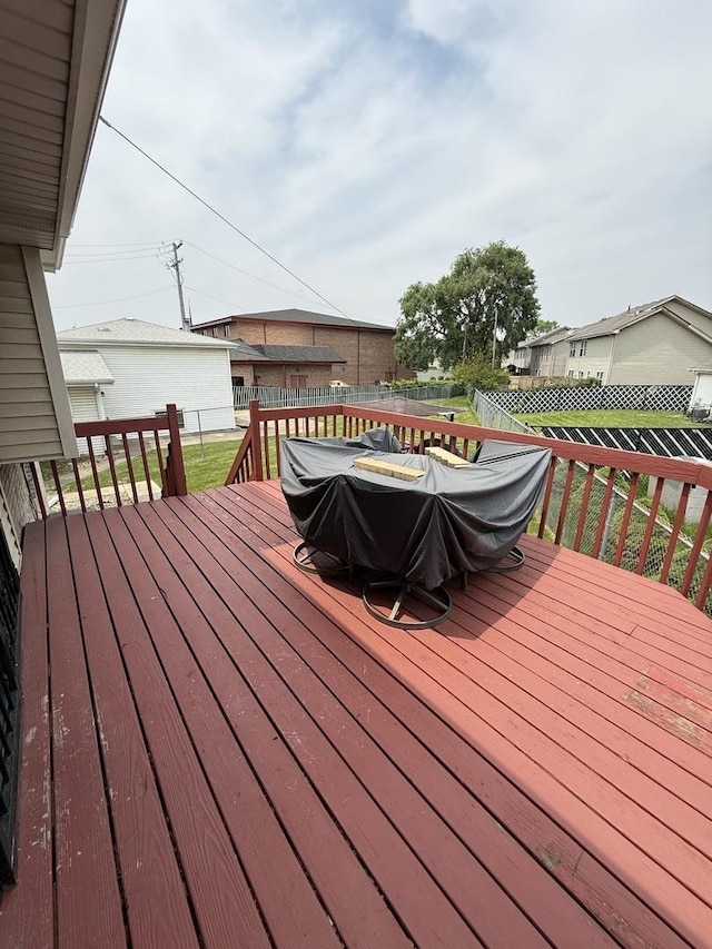 1208 E 154th St, South Holland, IL 60473 - wooden terrace featuring a fenced backyard