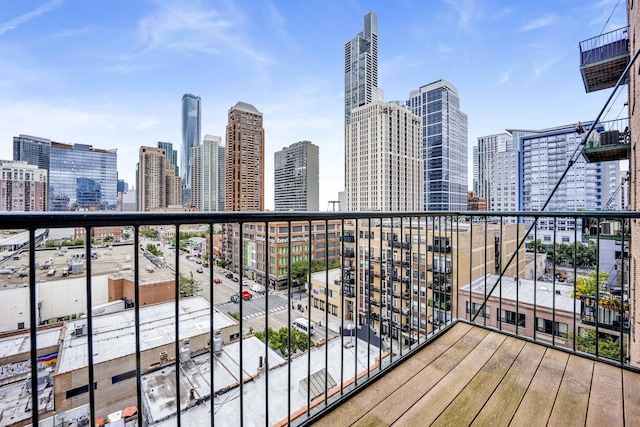 1322 S Wabash Ave Unit 807, Chicago, IL 60605 - balcony featuring a skyline view