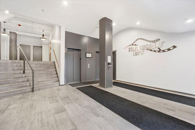 1322 S Wabash Ave Unit 807, Chicago, IL 60605 - community lobby with stairs and recessed lighting