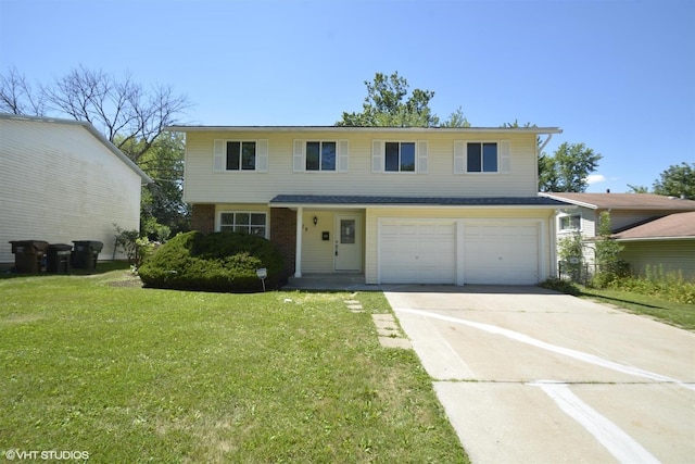 816 Blackhawk Dr, University Park, IL 60484 - view of front of home featuring a garage, a front lawn, driveway, and brick siding