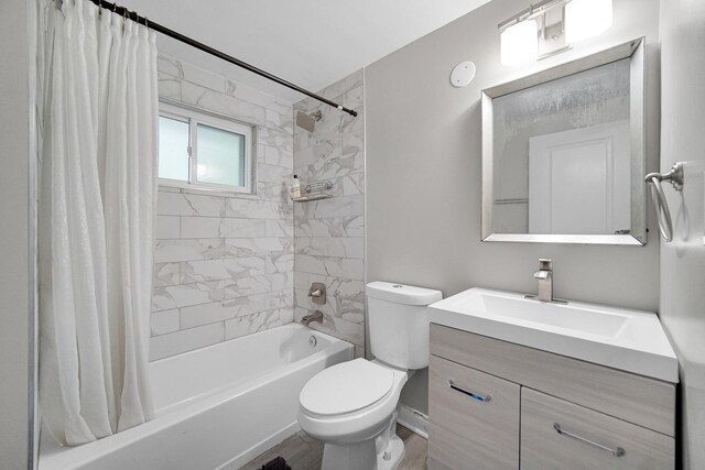 816 Blackhawk Dr, University Park, IL 60484 - full bathroom featuring vanity and shower / bathtub combination with curtain