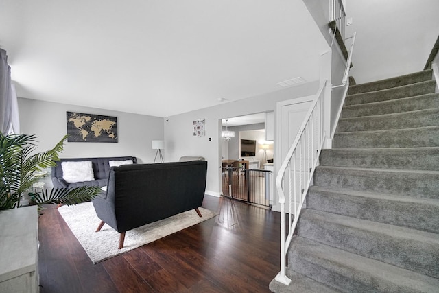 816 Blackhawk Dr, University Park, IL 60484 - living room featuring wood finished floors and stairs