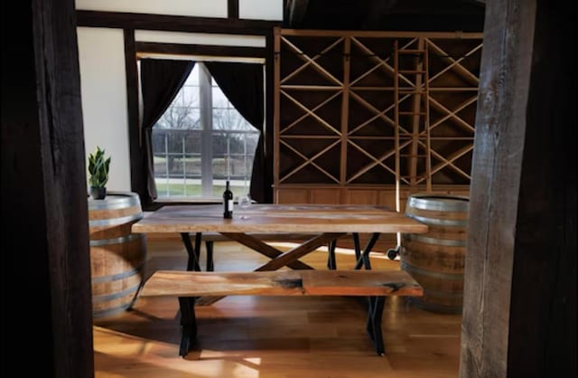 9439 Corneils Rd, Bristol, IL 60512 - dining space with wood finished floors