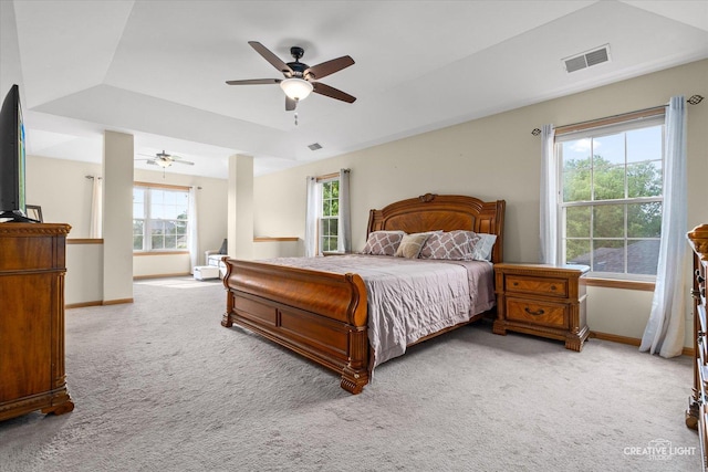 16260 W Mohawk Ct, Lockport, IL 60441 - bedroom featuring carpet, a tray ceiling, and a ceiling fan