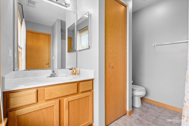 16260 W Mohawk Ct, Lockport, IL 60441 - bathroom with vanity and tile patterned floors