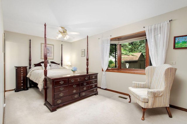 440 E Walnut St, Roselle, IL 60172 - bedroom with light carpet and ceiling fan