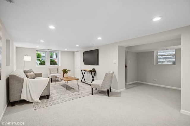4848 N Seeley Ave, Chicago, IL 60625 - living room featuring light colored carpet and recessed lighting