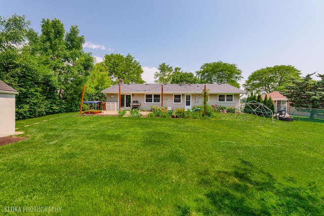 106 Grand Central Ln, Schaumburg, IL 60193 - rear view of property with a patio